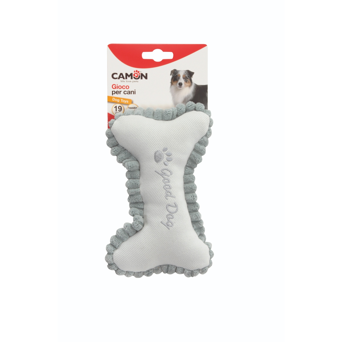 Camon Fabric Dog Toy ? Bone with Squeaker -19Cm