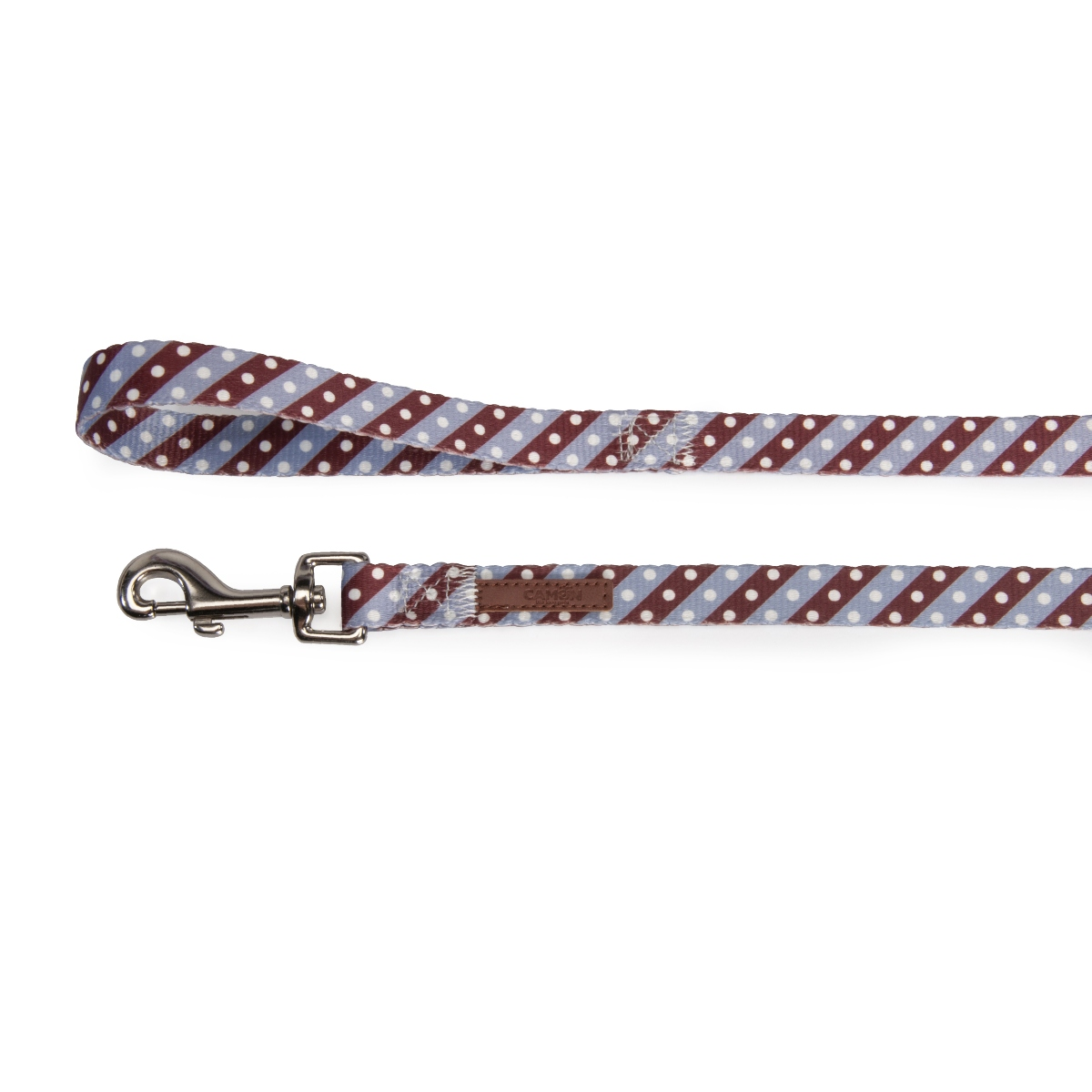 Camon Dog Leash-Twill Dot Purple-15X1200Mm