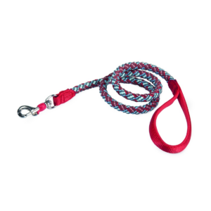 Camon Twisted Reflective Leash ? Red/Light Blue ? 12X1100Mm