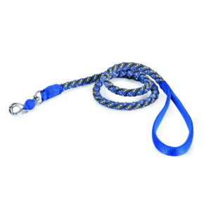 Camon Twisted Reflective Leash ? Blue/Black ? 12X1100Mm
