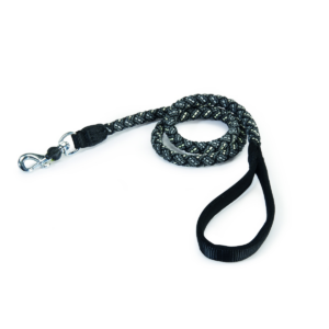 Camon Twisted Reflective Leash – Black/Black – 12X1100Mm