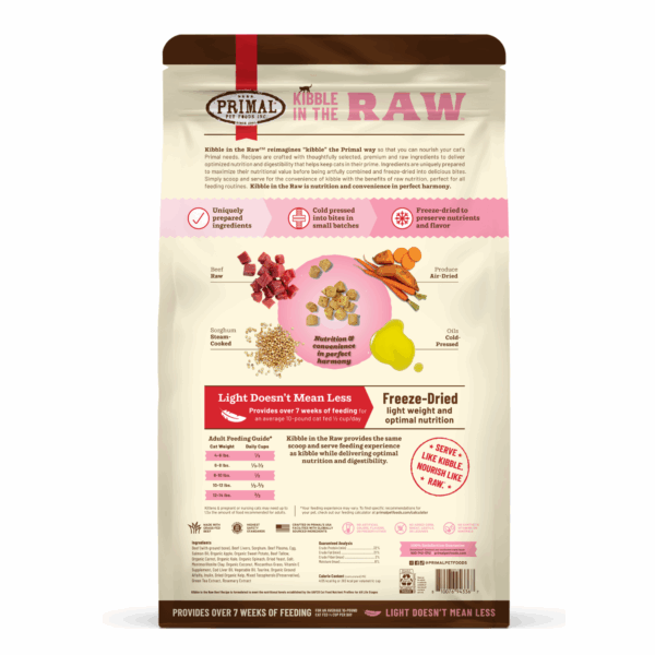 Primal Kibble in the Raw Cat Food - Beef Recipe - 1.5 lb