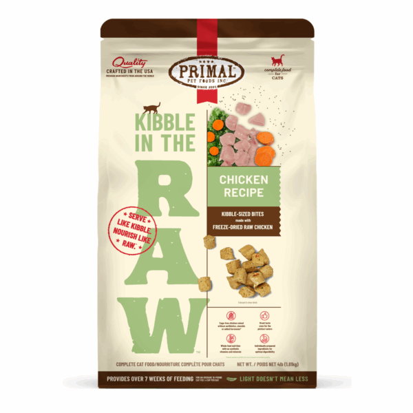 Primal Kibble in the Raw Cat Food - Chicken Recipe - 4 lb