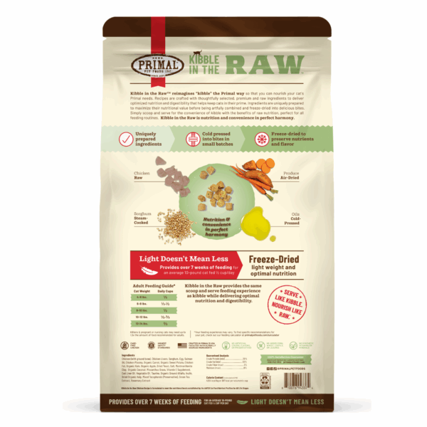 Primal Kibble in the Raw Cat Food - Chicken Recipe - 4 lb