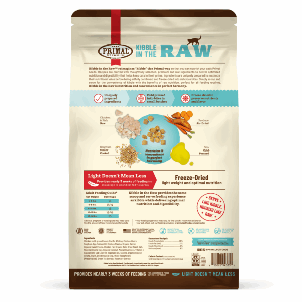 Primal Kibble in the Raw Cat Food - Chicken & Fish Recipe - 4 lb
