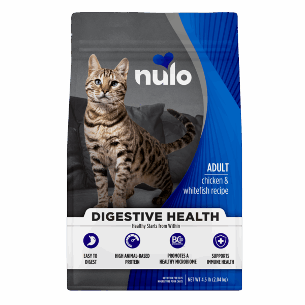 Nulo Digestive Health Adult Cat Chicken & Whitefish 4.5LB Bag