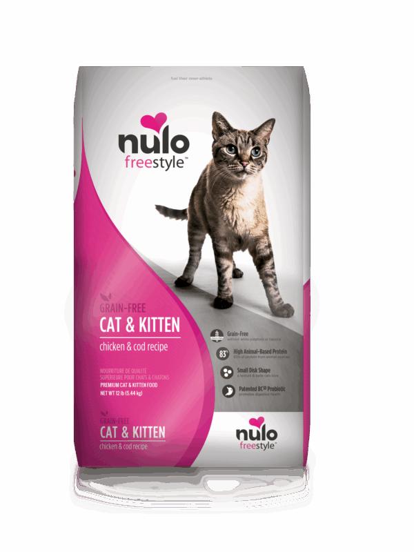 Nulo FreeStyle Cat & Kitten Grain-Free Chicken & Cod 12LB Bag