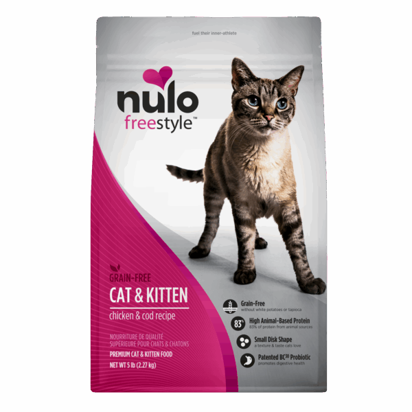 Nulo FreeStyle Cat & Kitten Grain-Free Chicken & Cod 5LB Bag