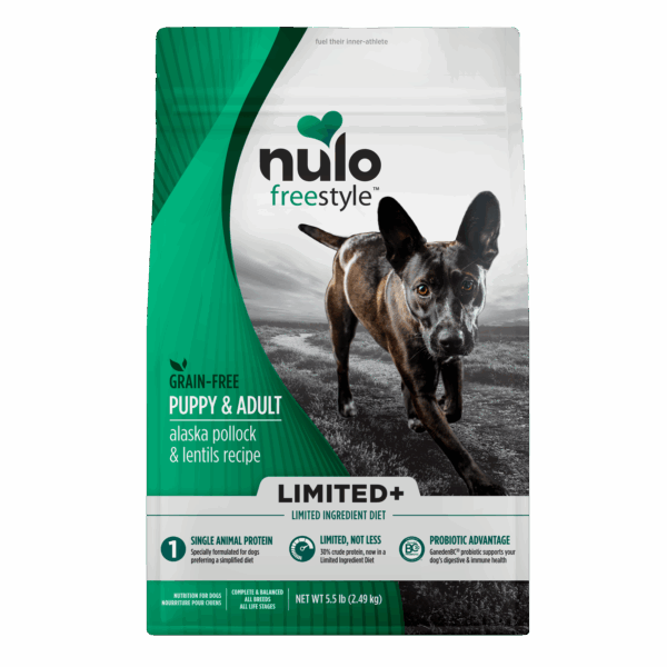 Nulo FreeStyle Limited+ Puppy & Adult Alaska Pollock & Lentils 5.5LB Bag