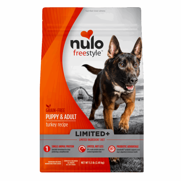 Nulo FreeStyle Limited+ Puppy & Adult Turkey 5.5LB Bag