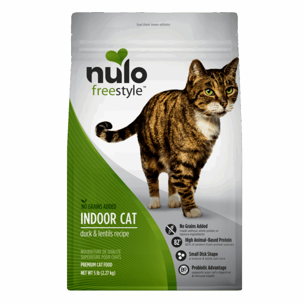 Nulo FreeStyle Indoor Cat Grain-Free Duck & Lentils 5LB Bag