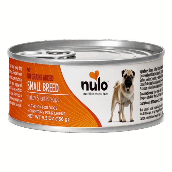 Nulo Small Breed Dog Grain-Free Turkey & Lentils 5.5 oz Can