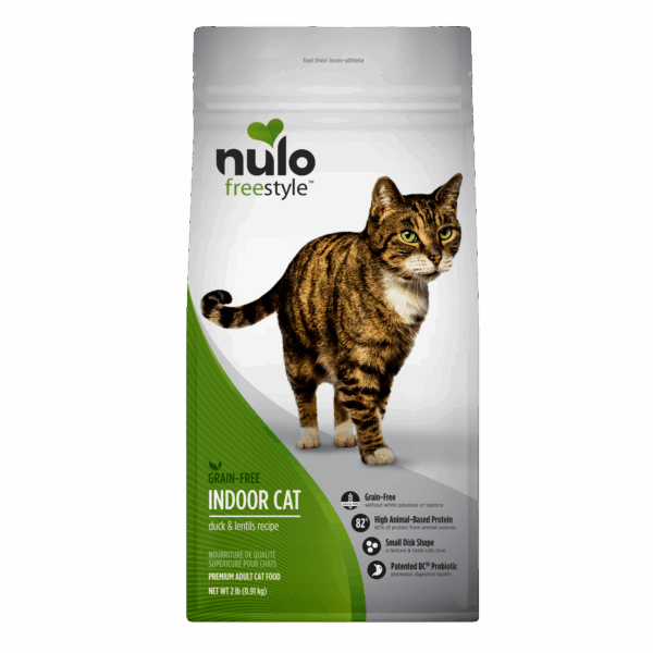 Nulo FreeStyle Indoor Cat Grain-Free Duck & Lentils 2LB Bag