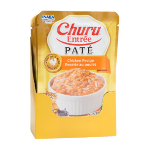 INABA Churu Entrée Pate for Kitten, Grain-Free, Prebiotic Complete & Balanced Wet Cat Food - Chicken with Tuna Recipe