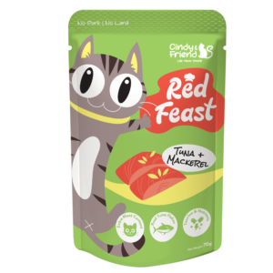 Cindy & Friends Red Feast Tuna With Mackerel Complete & Balanced Wet Cat Food Pouch, 70g